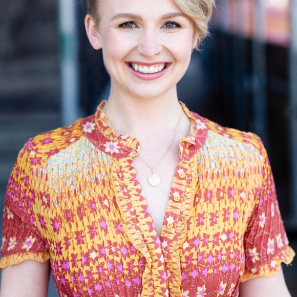 Free People Rare Feeling Pleated Maxi Dress in Goldenrod Combo - Picture 2 of 2